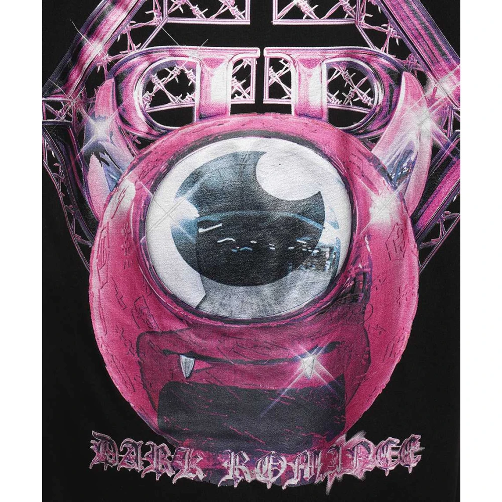 Philipp Plein Logo Print Katoenen T-shirt Black Heren