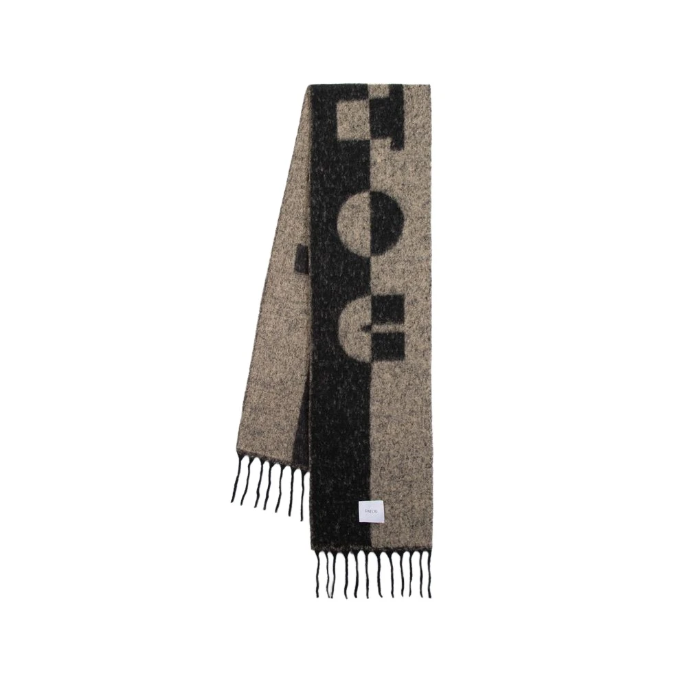 Patou Alpaca Wol Sjaal in Zwart Black Dames