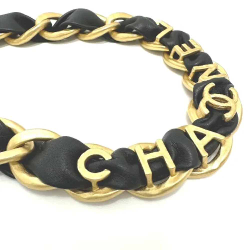 Chanel Vintage Pre-owned Leather belts Black Dames