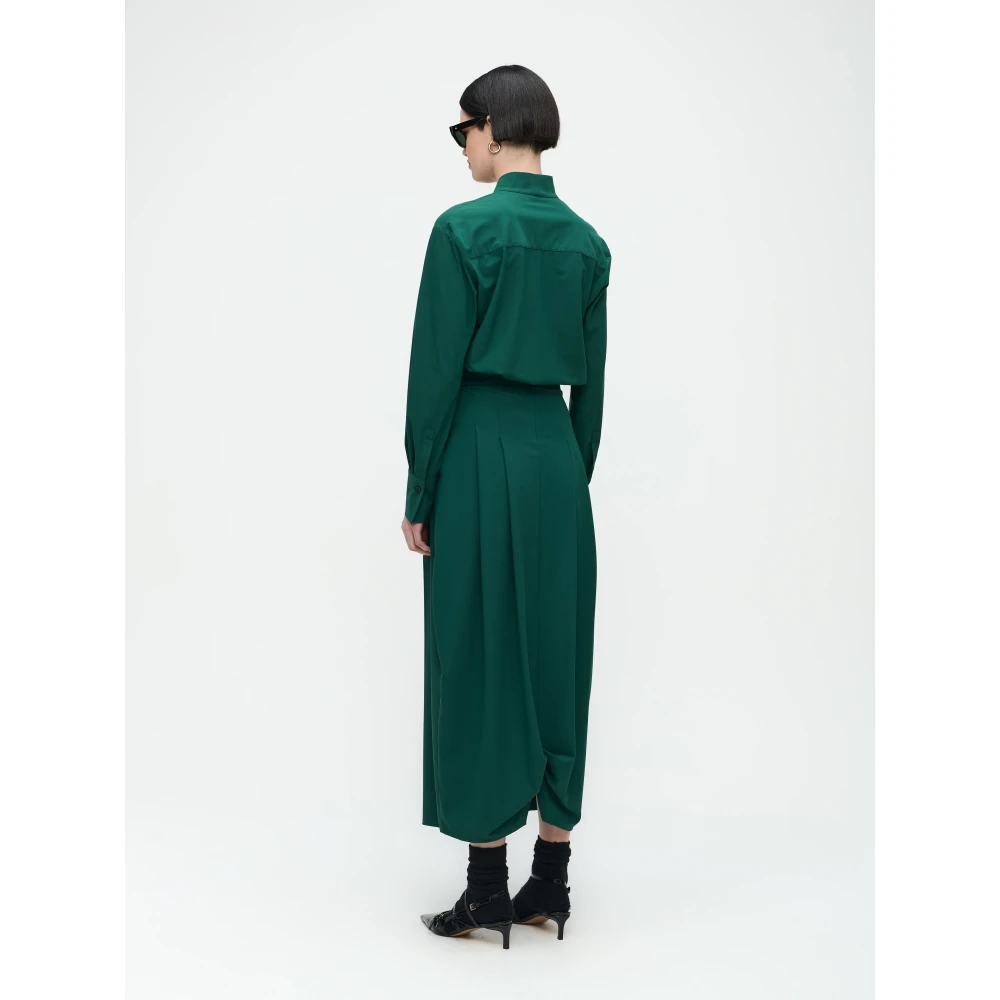 Jane Lushka Magda Blouse Technisch Jersey Green Dames