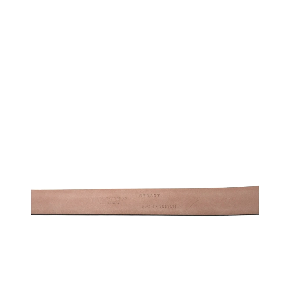Dolce & Gabbana Elegante kastanjebruine leren riem Brown Dames