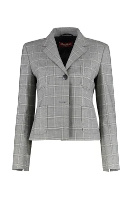Klassisk Rutig Enknäppt Blazer