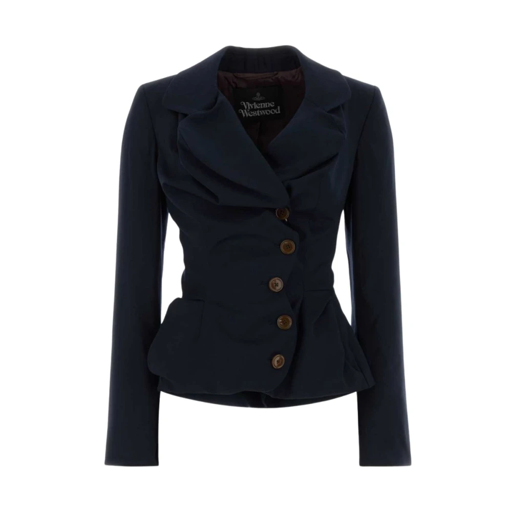 Vivienne Westwood Drunken Tailored Jacket - Female - Blazers - Blue - M - Jackets