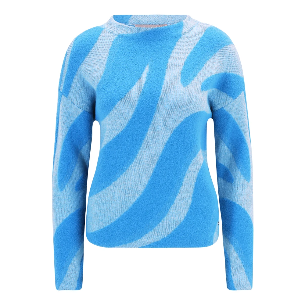 Betty & Co Gebreide trui met jacquard Blue Dames