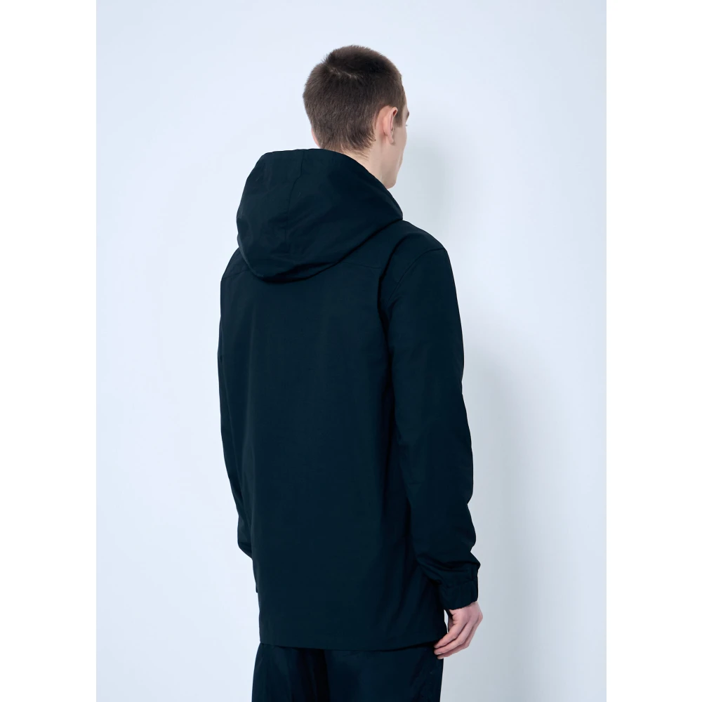 Dries Van Noten Capuchonkatoenen rits-shirt Black Heren