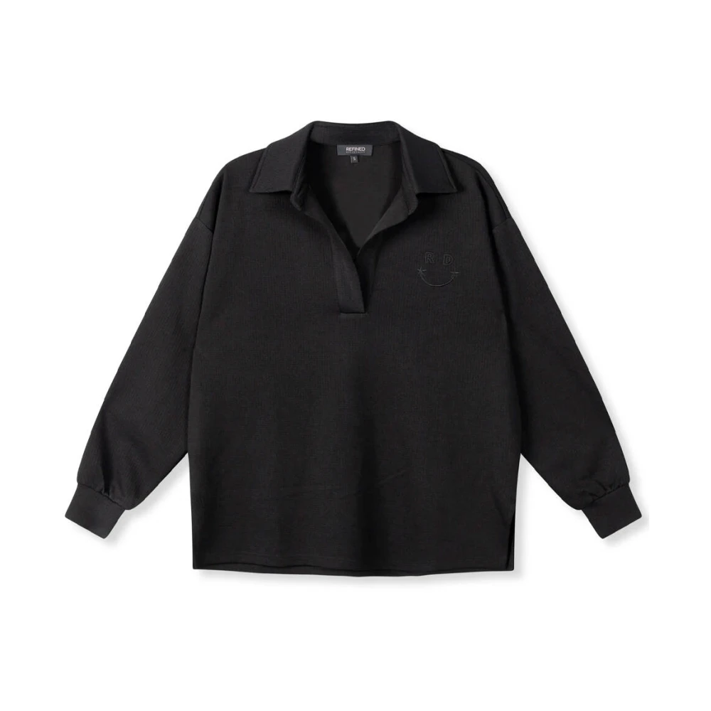 Refined Department Loes Longsleeve Top Black Dames