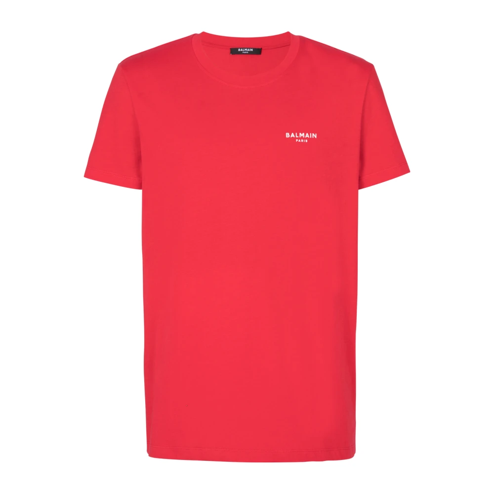 Balmain Flock T-shirt Red Heren