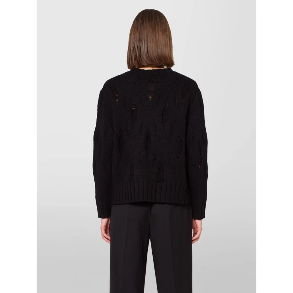 Alpha Studio Crew Neck Sweater Black Dames