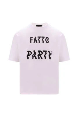 T-shirt i bomull med texttryck
