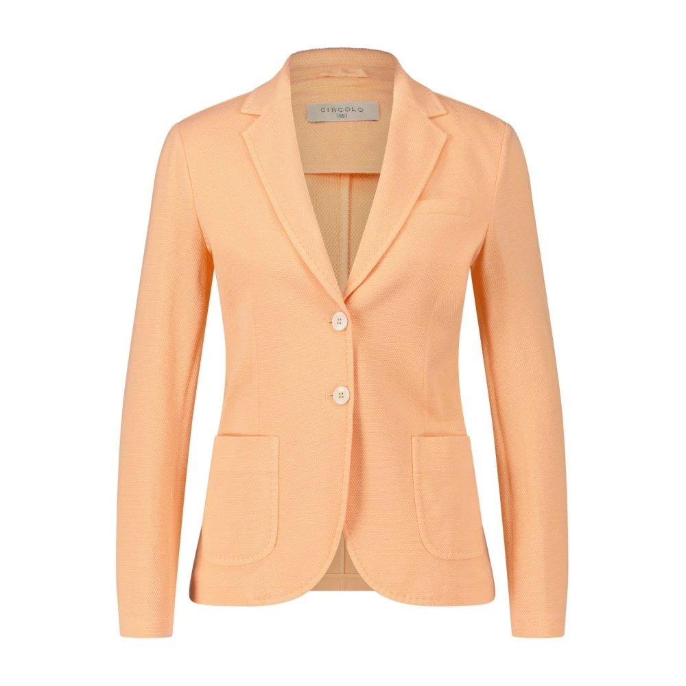 Circolo 1901 Katoenen Slim-Fit Blazer Elegant Look Orange Dames