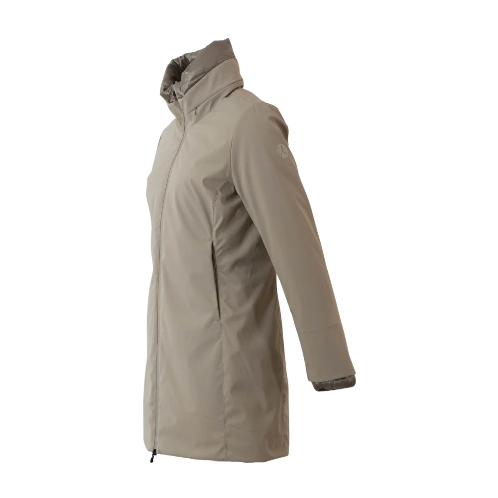People of Shibuya Beige Technische Parka Geïsoleerde Jas Beige Dames