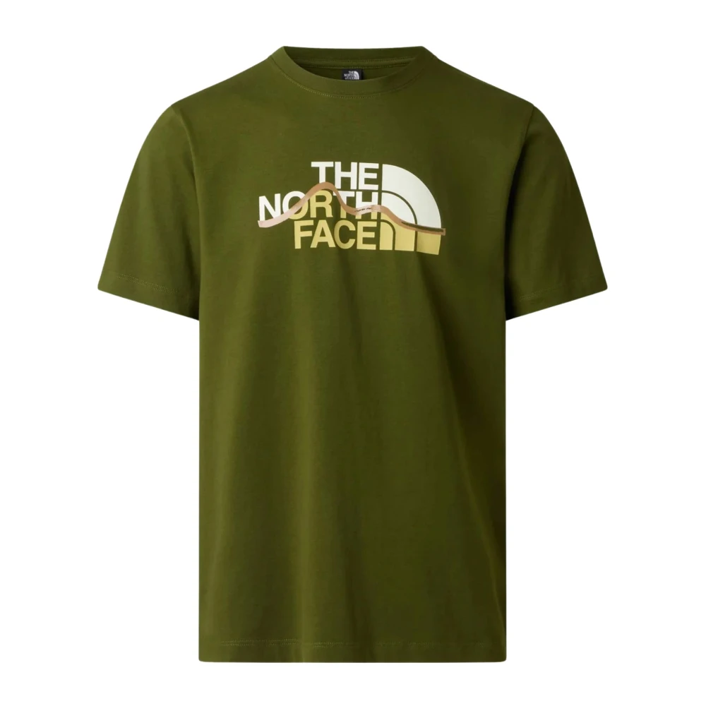 The North Face Green Tops, Male, 2XL, Mnt Line Regular Short Sleeve Tee