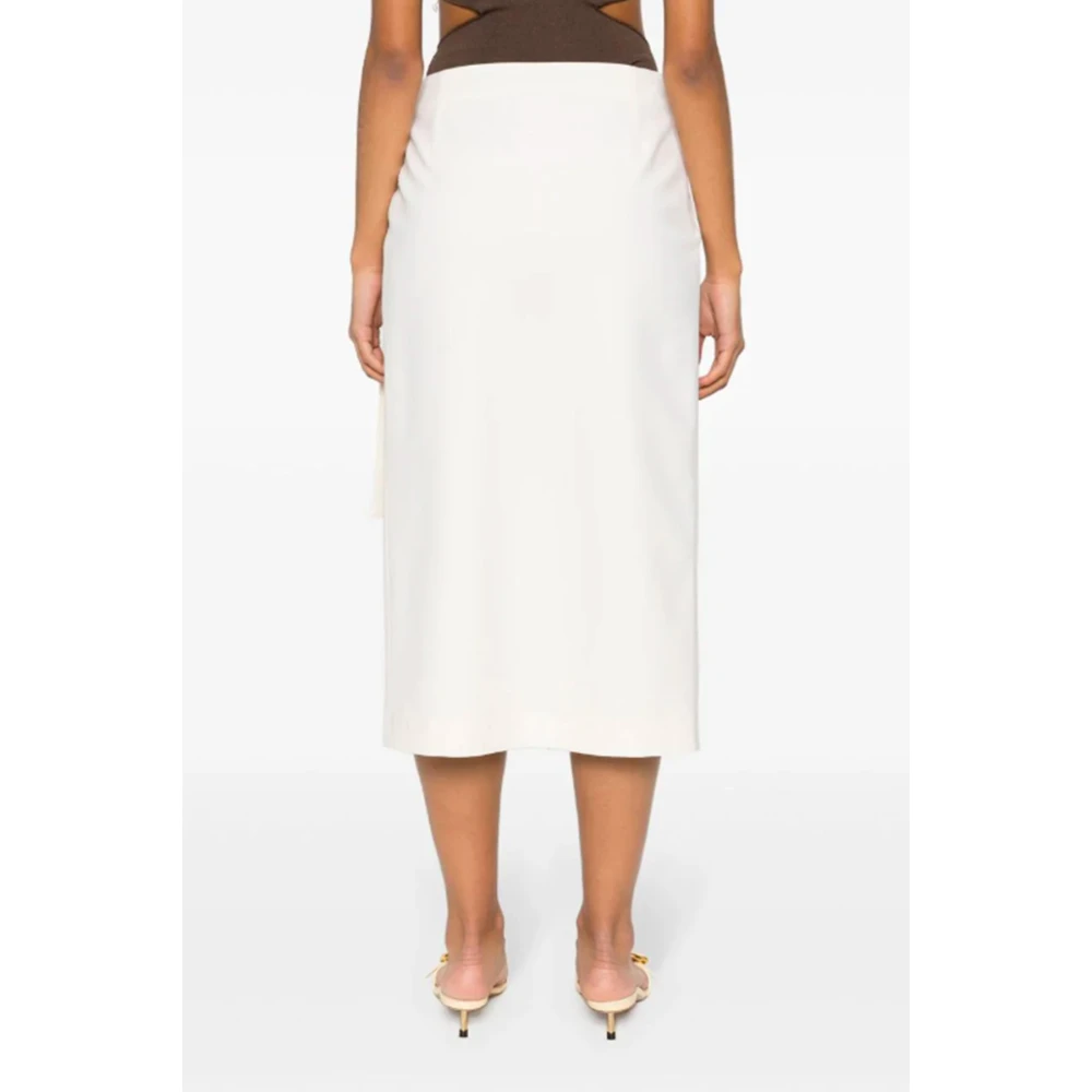 Msgm Wikkeldesign Rok Wit White Dames