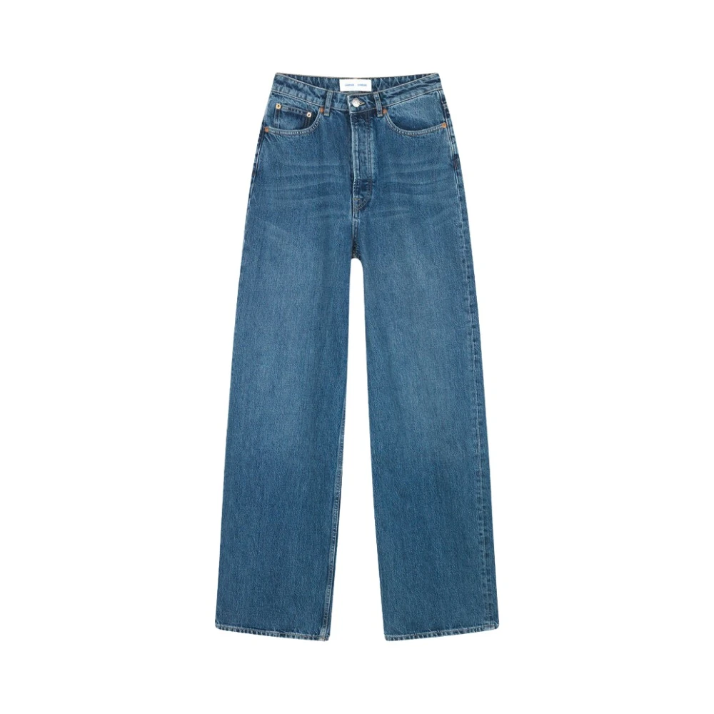 Samsøe Loose Fit Wide Leg Jeans Blue Dames