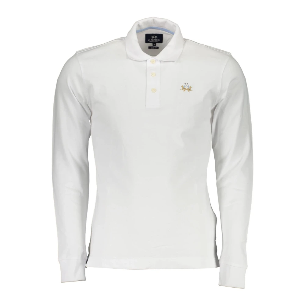 La Martina Polo Shirts, Male, 2XL, Long Sleeve Polo Shirt White
