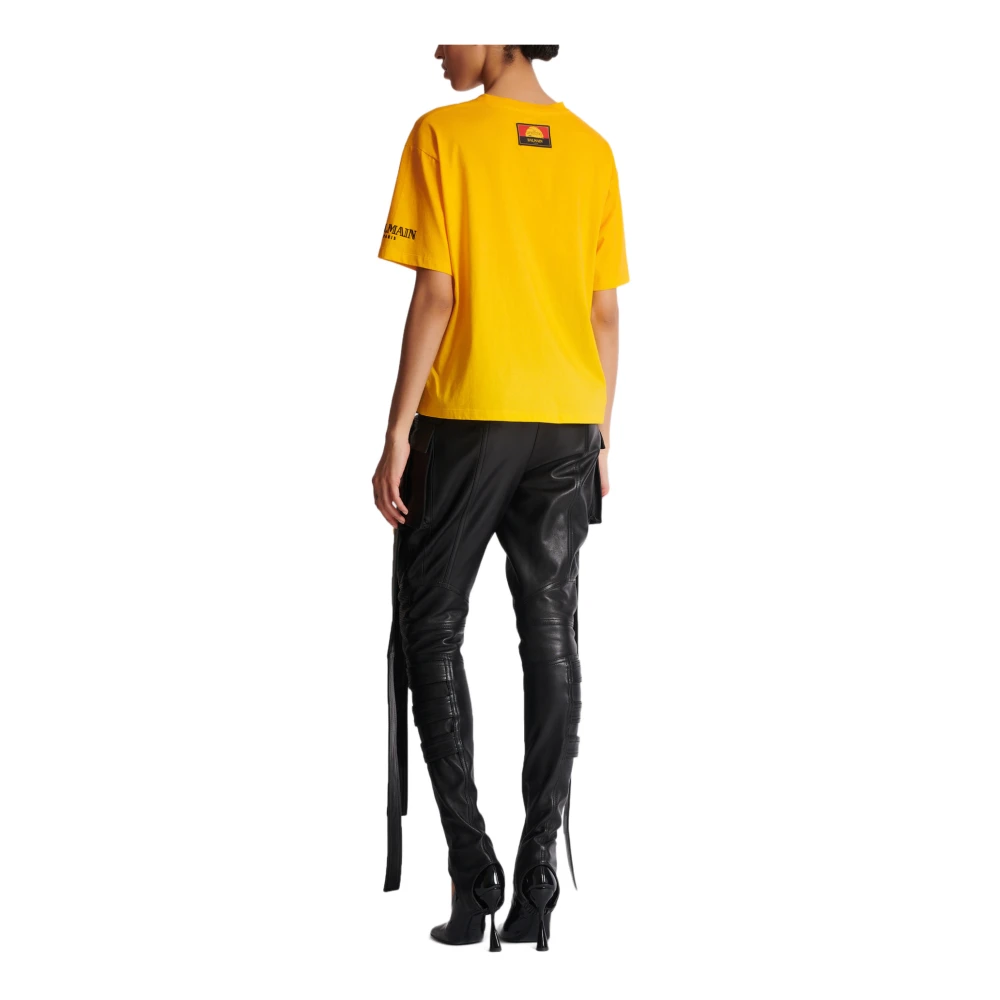 Balmain Disney x : The Lion King T-shirt met print Nika Mtwana Yellow Dames