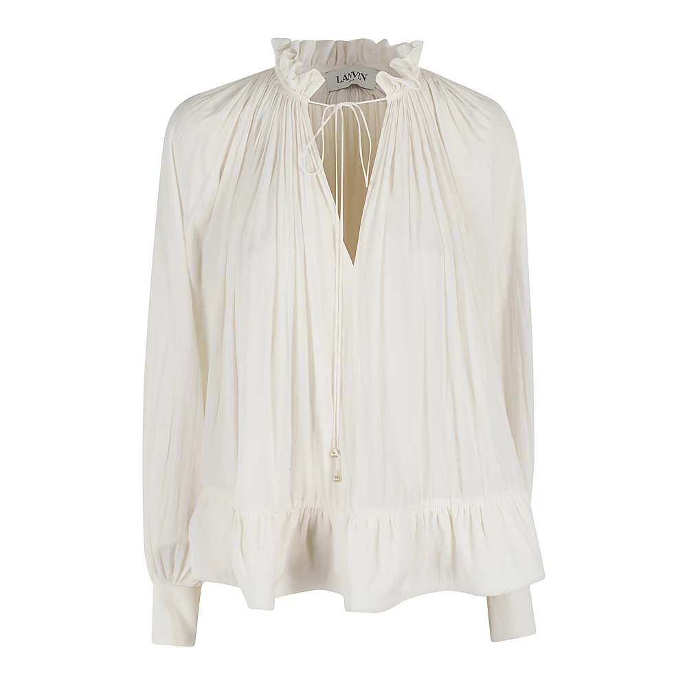 Lanvin Wijdvallende Blouse voor Stijlvolle Look White Dames