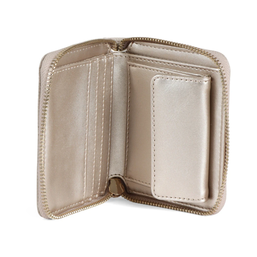 Guess Portemonnee met Saffiano-effect en Ritssluiting Beige Dames