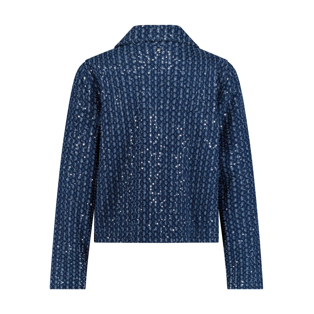 Tramontana Paillet Denim Jack Blue Dames