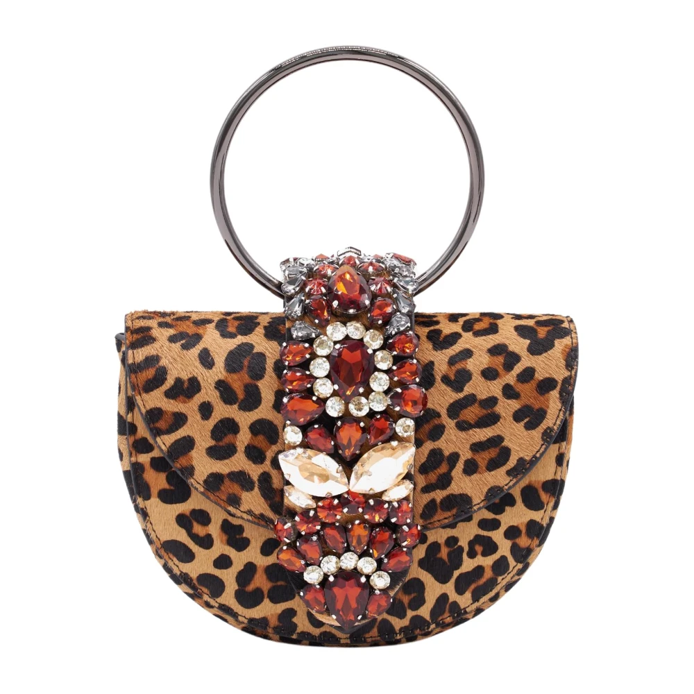 Alma en Pena Maan Clutch Tas Brown Dames