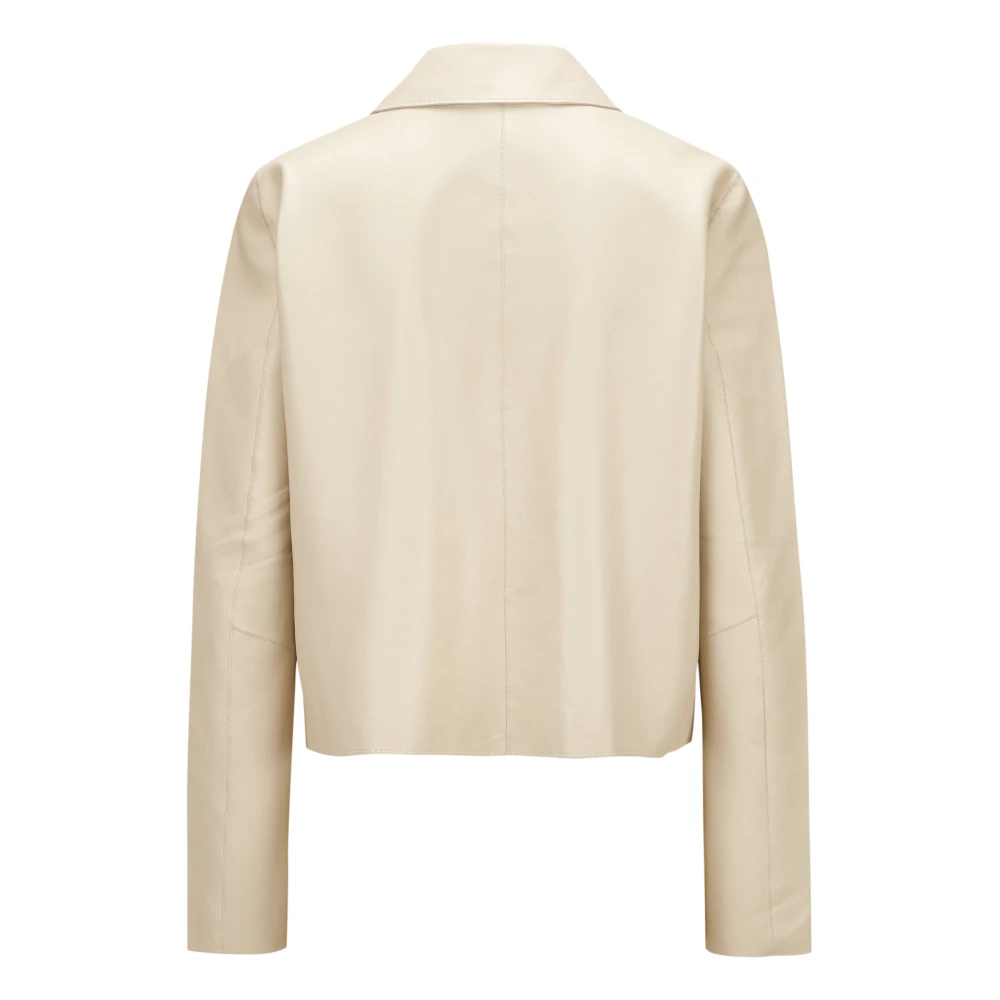Milestone Lamsnappa-jasje met Lycra Jersey Beige Dames