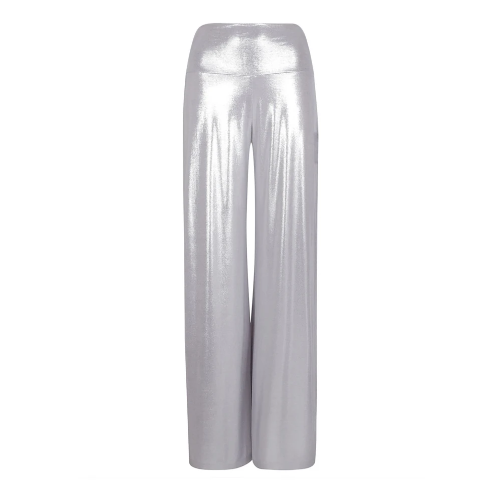 Norma Kamali Zilveren broek met polyester en spandex Gray Dames
