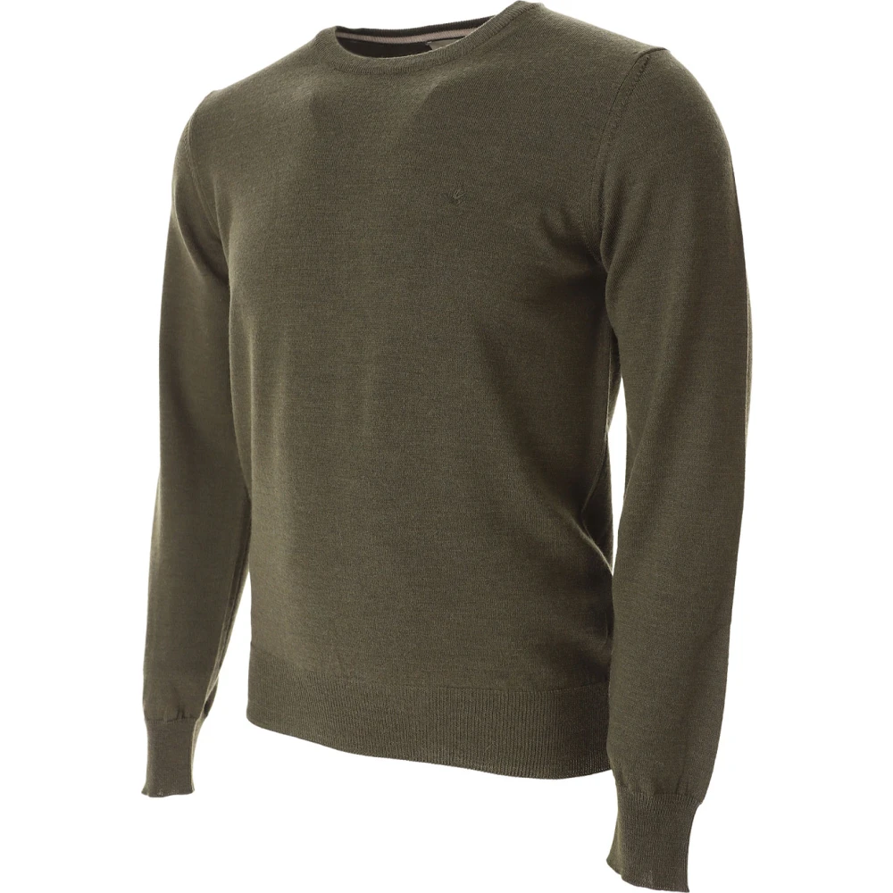 Brooksfield Round-neck Knitwear Green Heren