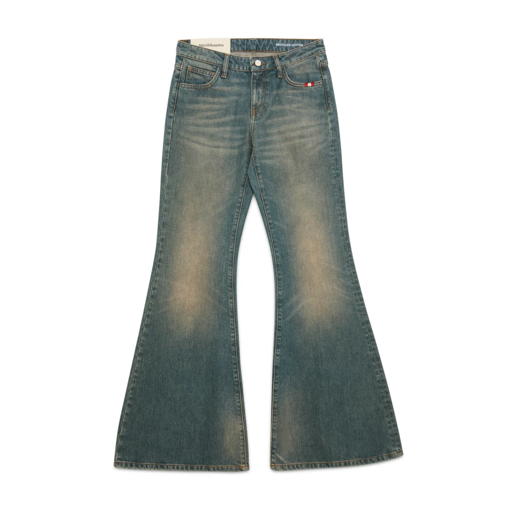 Amish Vrouw Blauw Flared Jeans