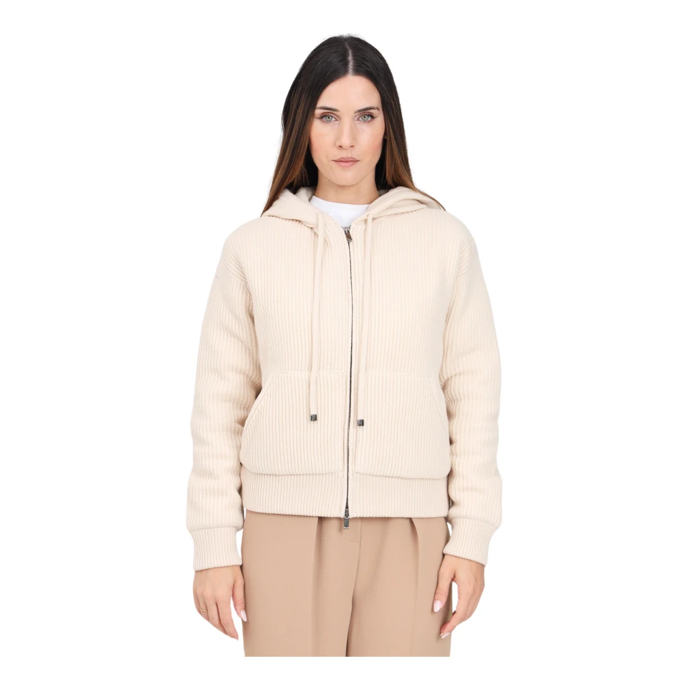 Max Mara Vit Bomberjacka Casual Höst Vinter Beige, Dam