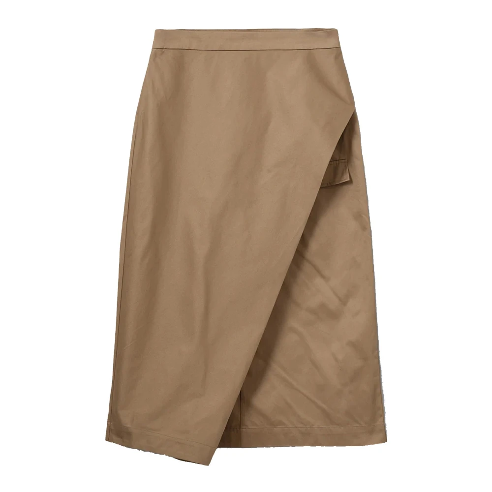 Sofie Schnoor Beige Midi Skirts, Female, Xs, Katrinesw Midi Wrap Skirt