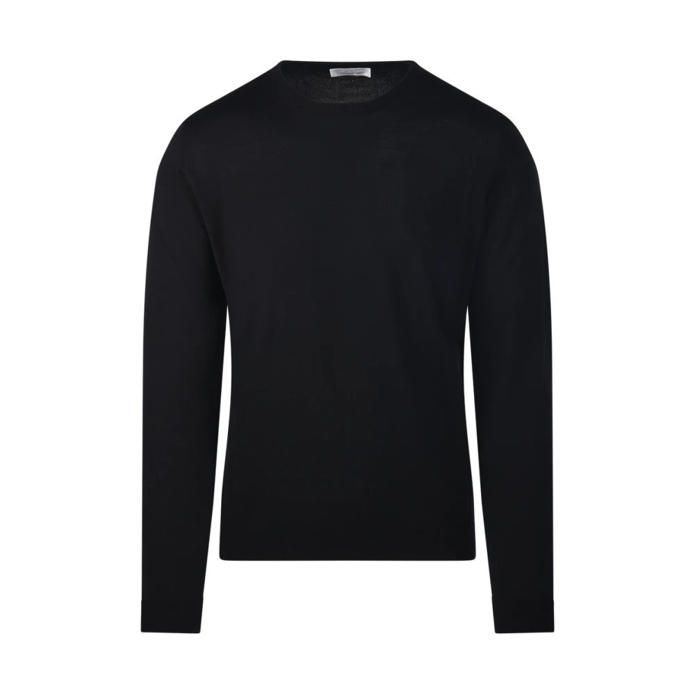 Roberto Collina Mannelijk Zwart Truien & Vesten Heren, 2XL, Wol, Girocollo Trui