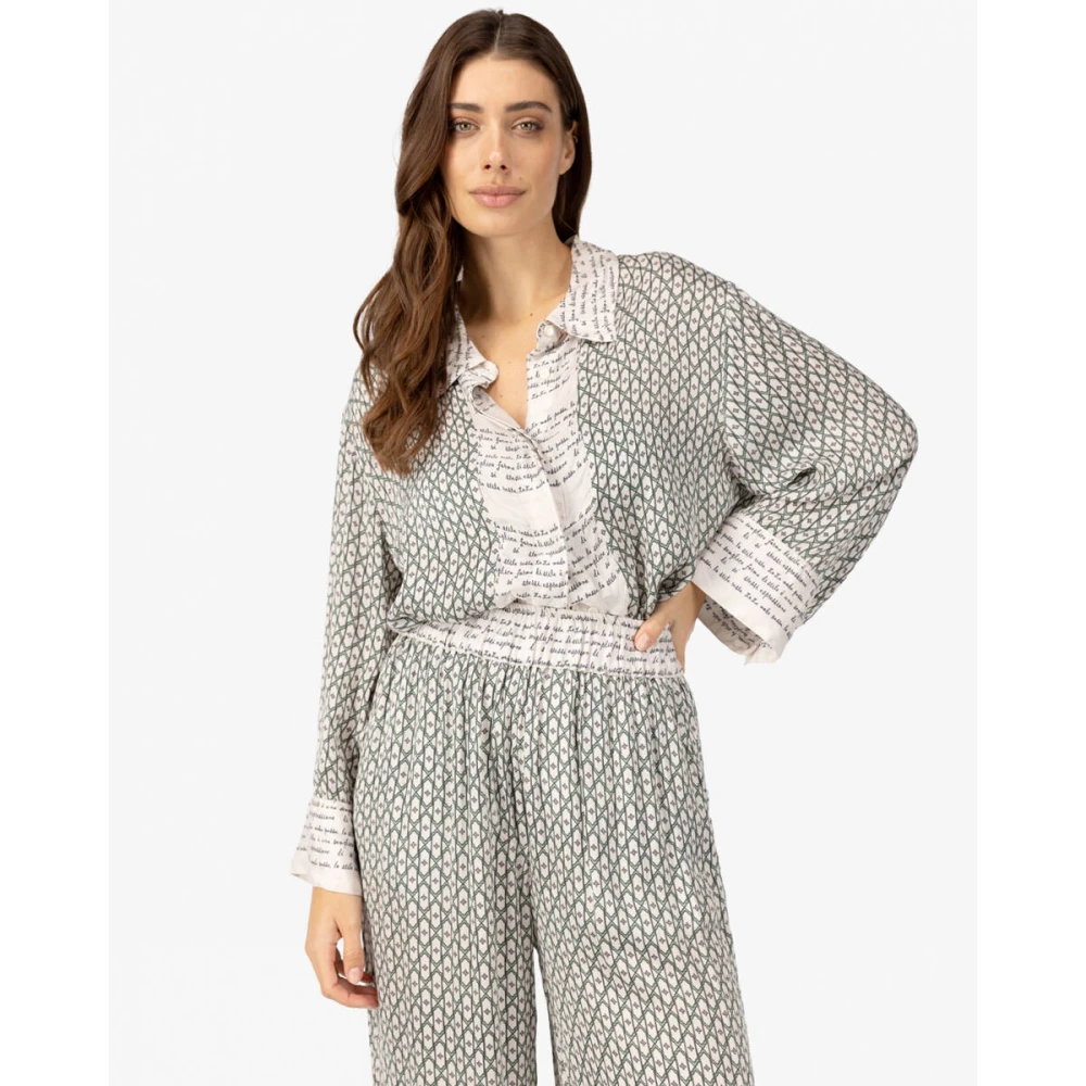 Ibana Lange Mouw Blouse Tafine White Dames