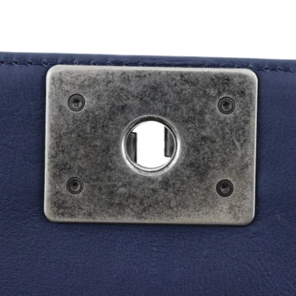 Chanel Vintage Pre-owned Leather shoulder-bags Blue Dames