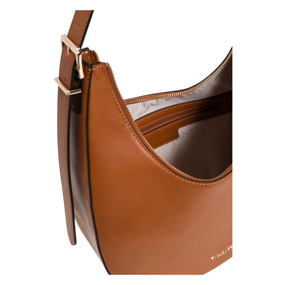 Twinset Bruin Leren Tassen met Logo Brown Dames
