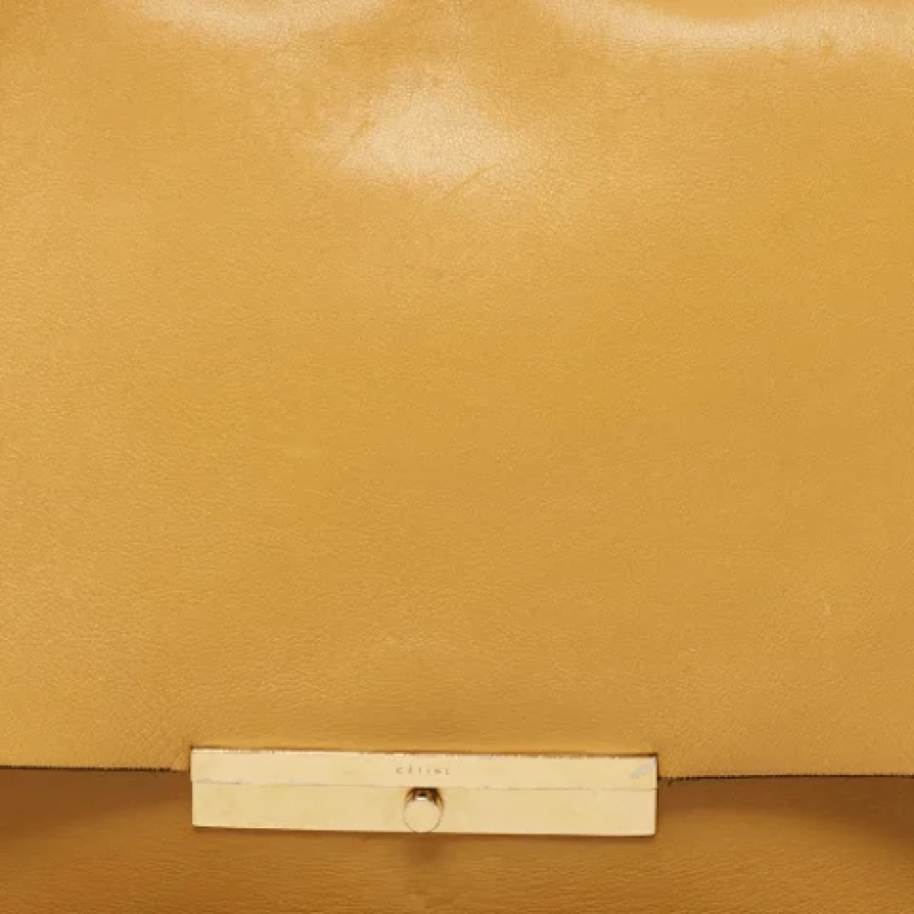Celine Vintage Pre-owned Leather celine-bags Yellow Dames
