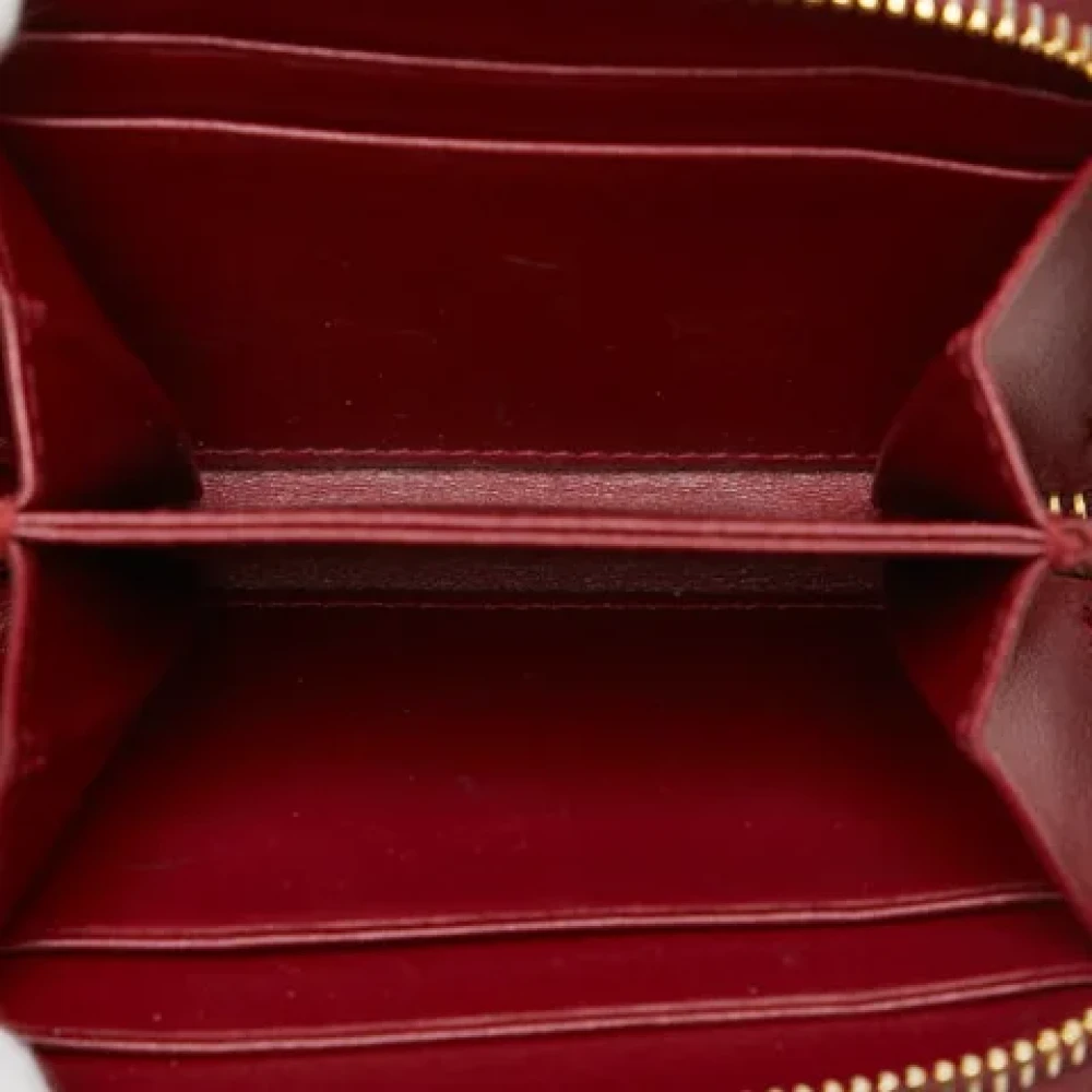 Prada Vintage Pre-owned Leather wallets Red Dames