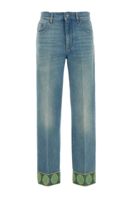 Jacquard Trim Jeans