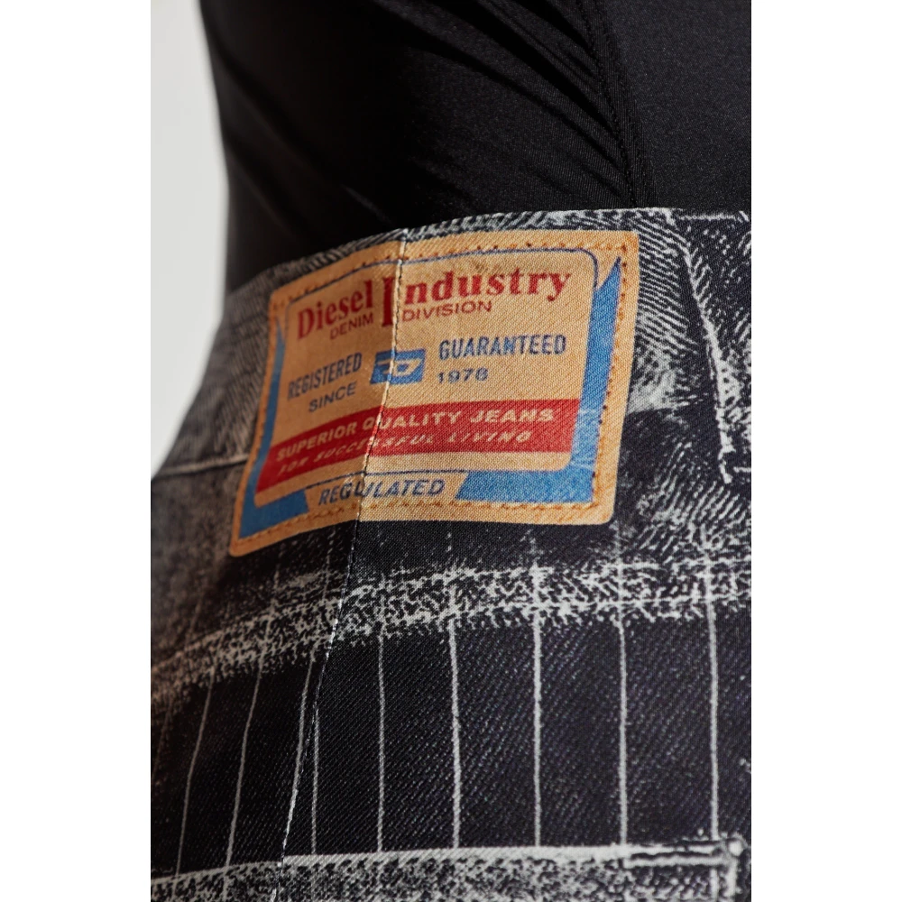 Diesel Rok met O-Hanna print Gray Dames