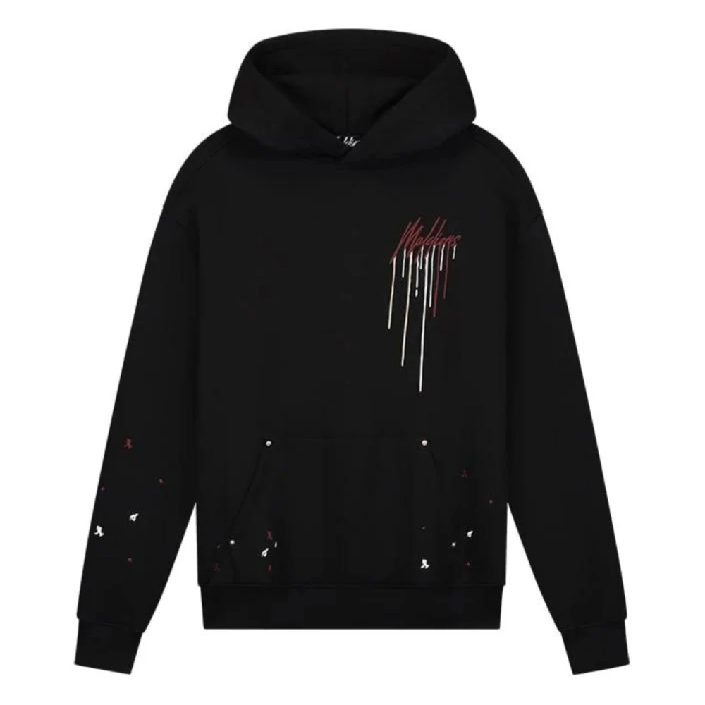 Malelions Zwarte hoodie Mm1-Aw24-15 Herenlions Black Heren
