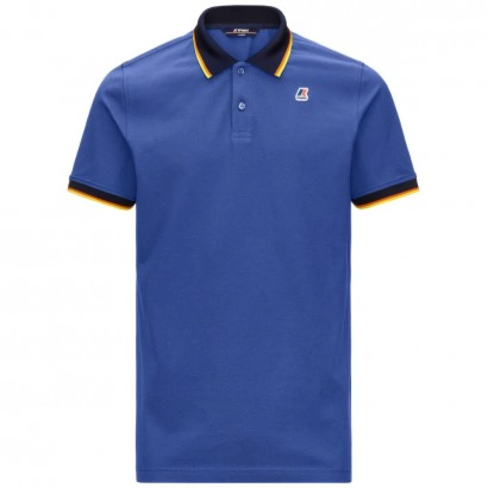 K-way Totale Contrast Stretch Polo Blue Heren