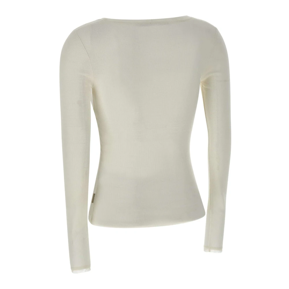 Remain Birger Christensen Witte Sweater met Madonna Halslijn White Dames