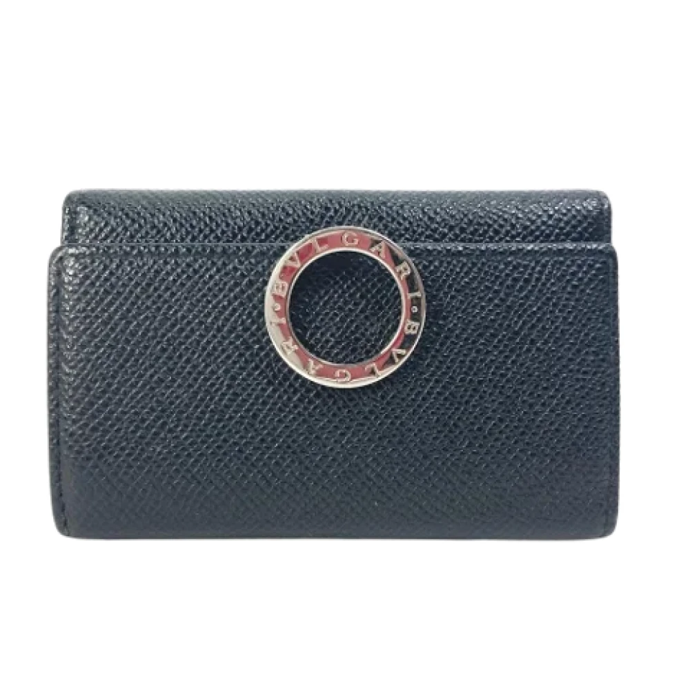 Bvlgari Vintage Pre-owned Leather key-holders Black Heren