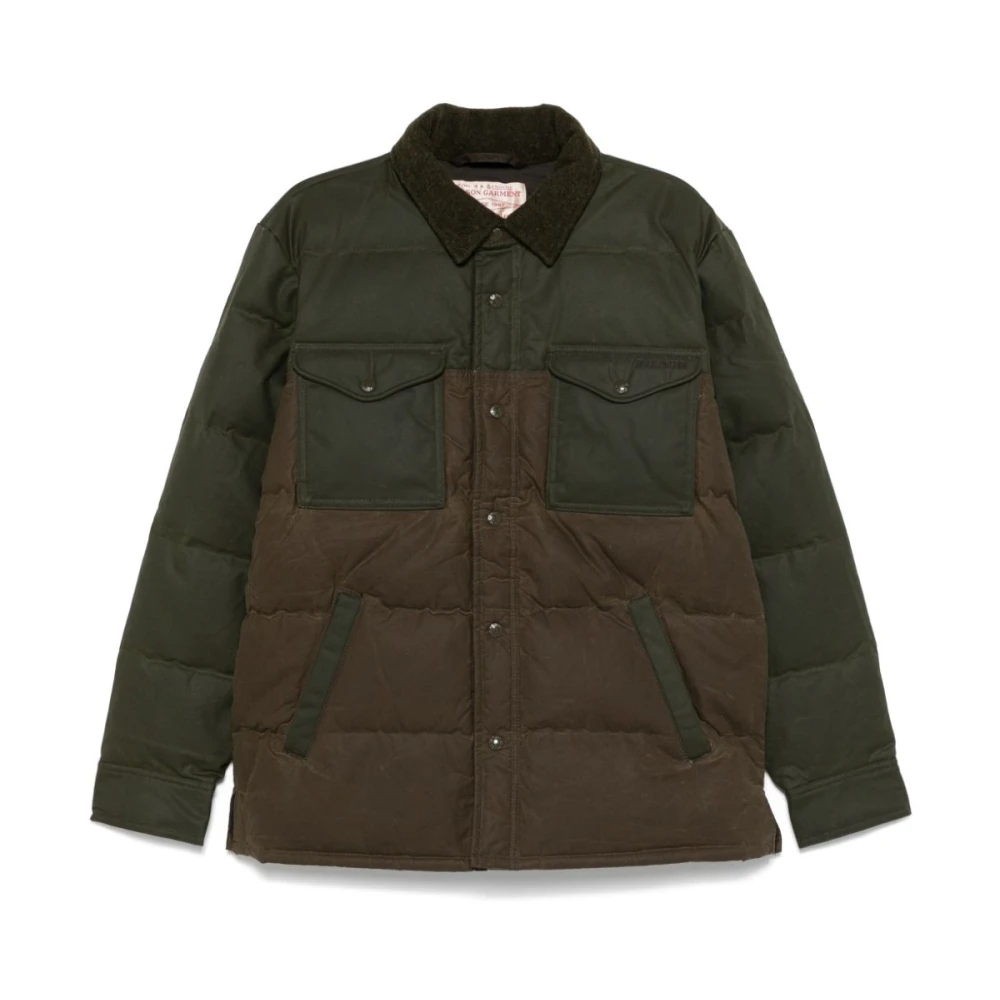 Filson Groene Gewatteerde Katoenen Jas Green Heren