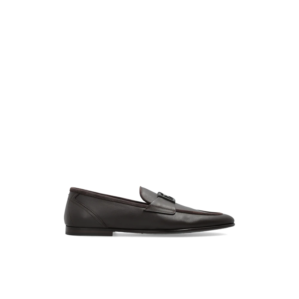 Dolce & Gabbana Men's Brown Calfskin Slipper - Loafers - 6 Uk - Shoes