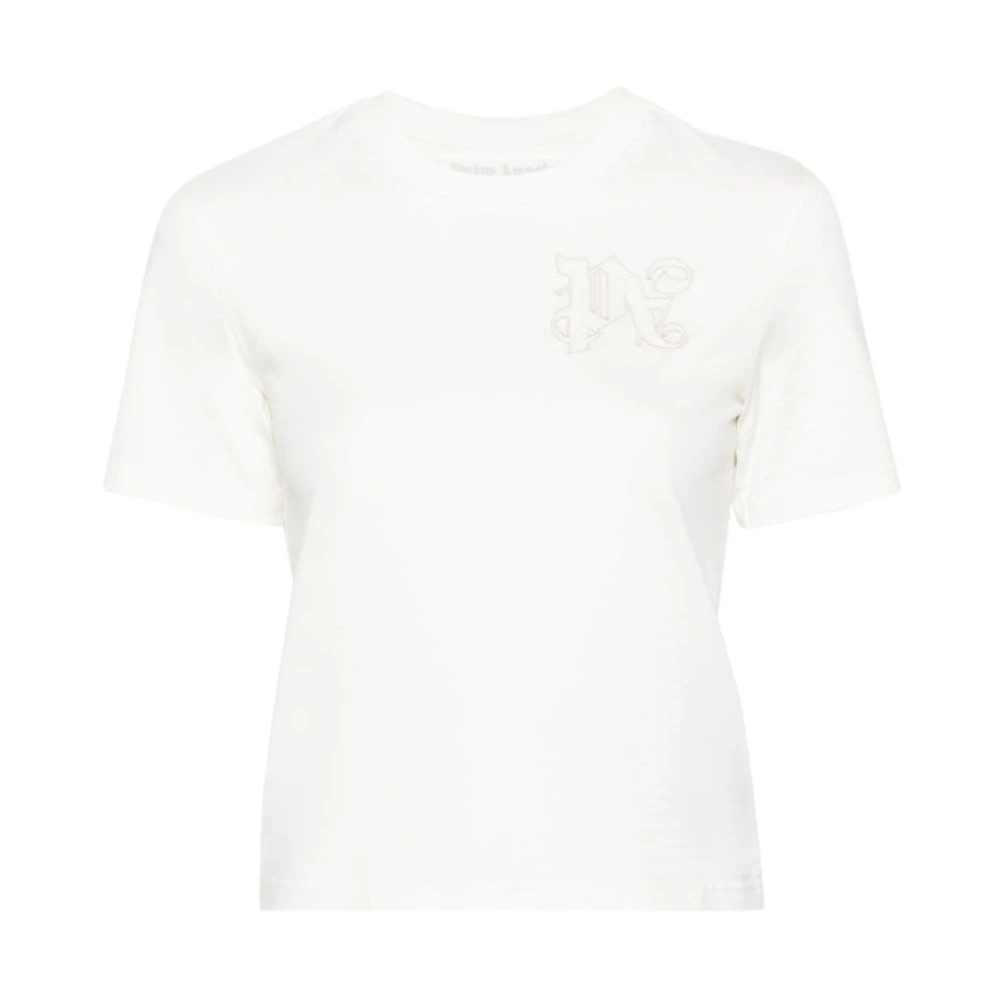 Palm Angels Monogram Tee Stijlvolle Dames T-shirt White Dames
