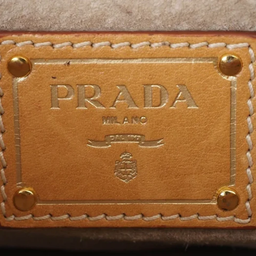 Prada Vintage Pre-owned Canvas prada-bags Orange Dames