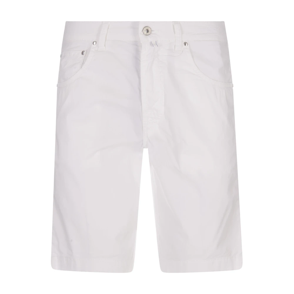 Jacob Cohën Witte Bermuda Shorts van Katoenmix met Mid-Rise Taille White Heren