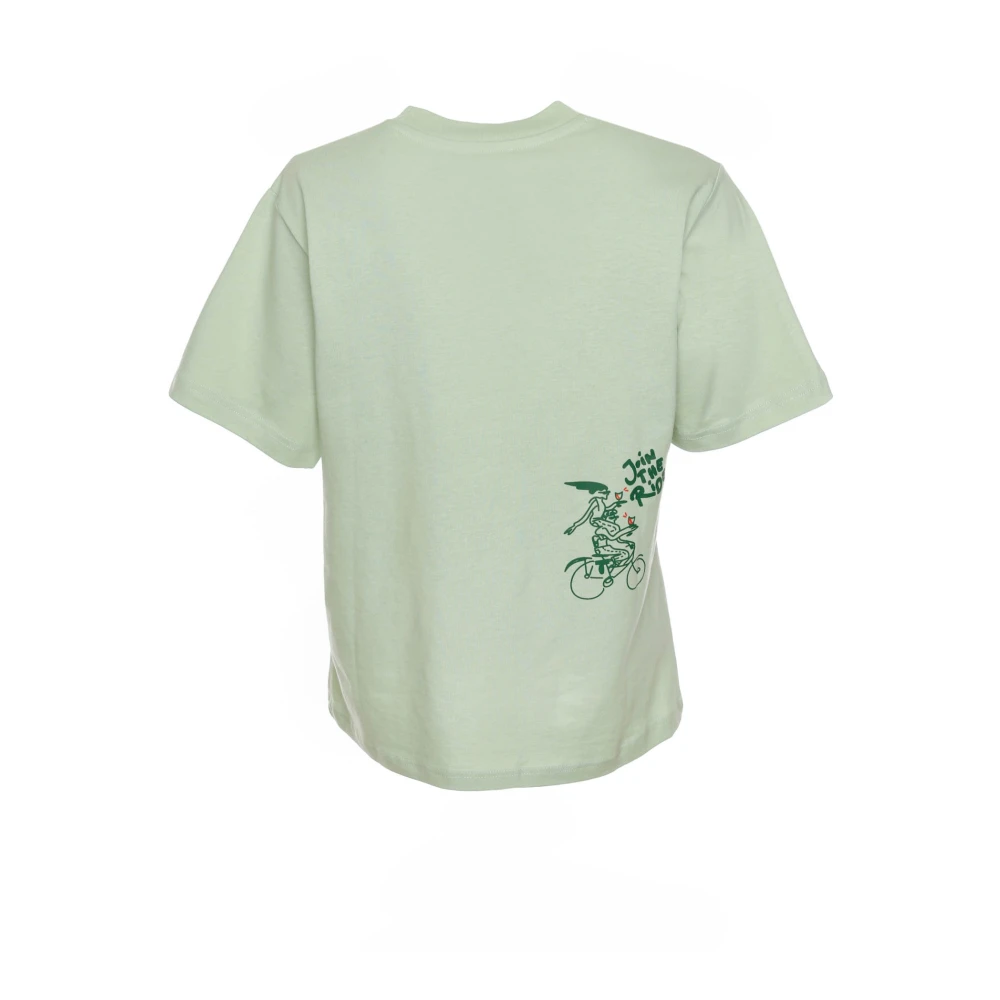 closed Grafische Print T-Shirt Losse Pasvorm Green Dames