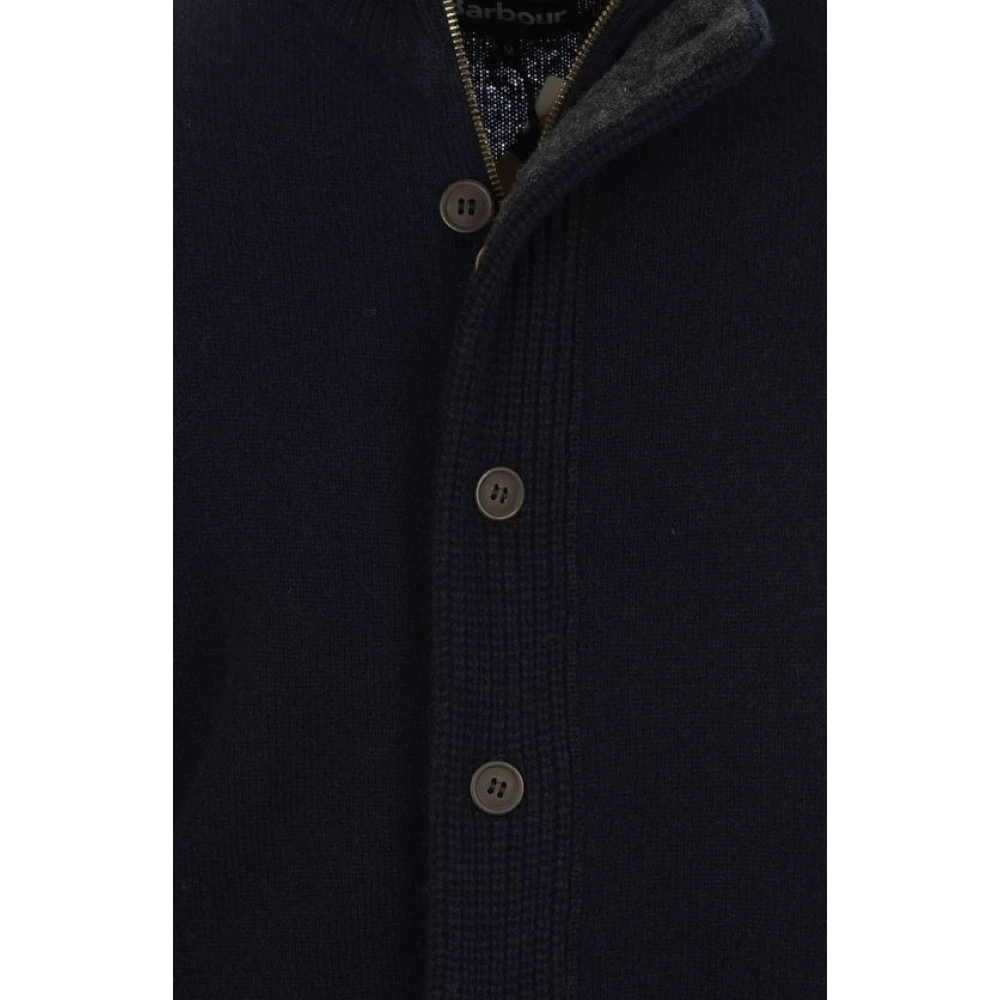 Barbour Essential Patch Zip Cardigan Blue Heren