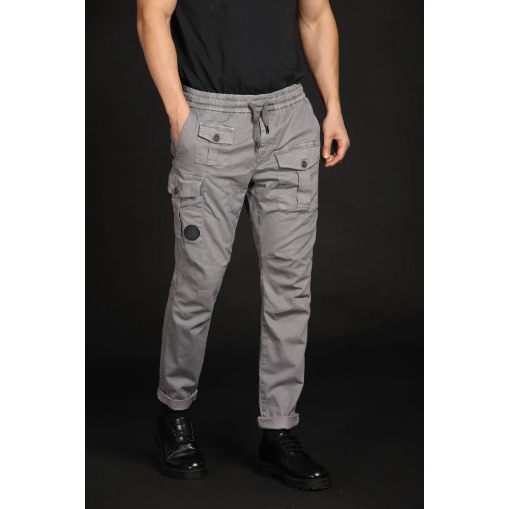 Mason's Heren Cargo Broek Wortelpas Grijs Gray Heren